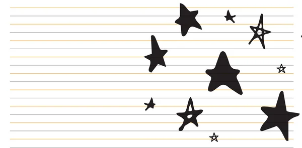 Star drawings against spiral notepad — Stock Photo, Image