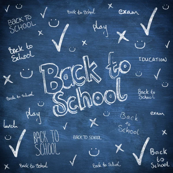 Back to school doodle message — Stock Photo, Image