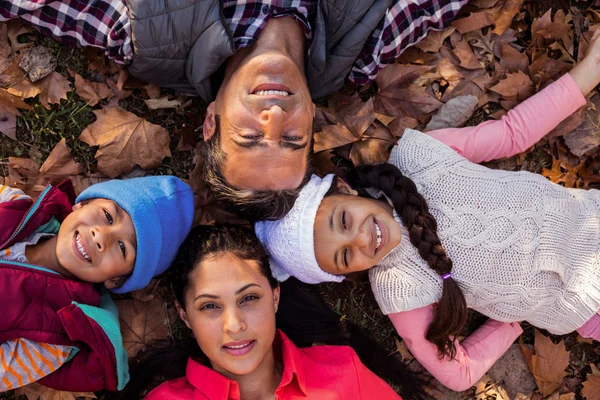 Visão geral da família que forma o aconchego — Fotografia de Stock