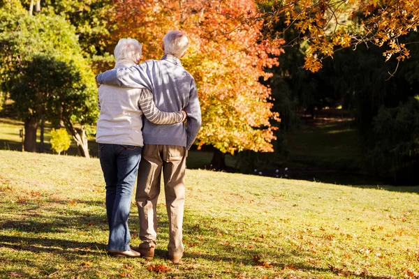 Oudere paar omhelzing — Stockfoto