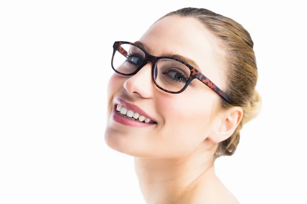 Beautiful woman posing with spectacles — Stock Photo, Image