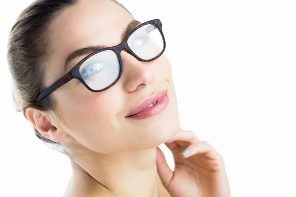 Beautiful woman posing with spectacles — Stock Photo, Image
