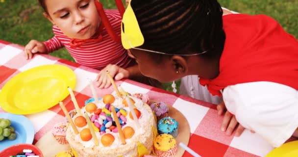 아이 들 생일을 축 하 하는 다양 한 의상 — 비디오