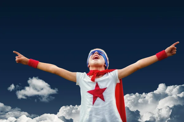 Little boy dressed as superman — Stock Photo, Image