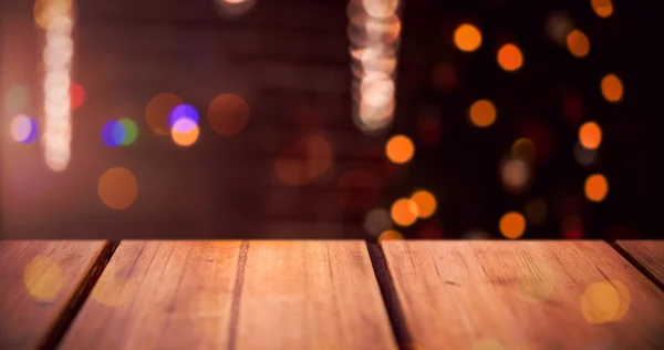 Composite image of focus of wooden shelf — Stock Photo, Image