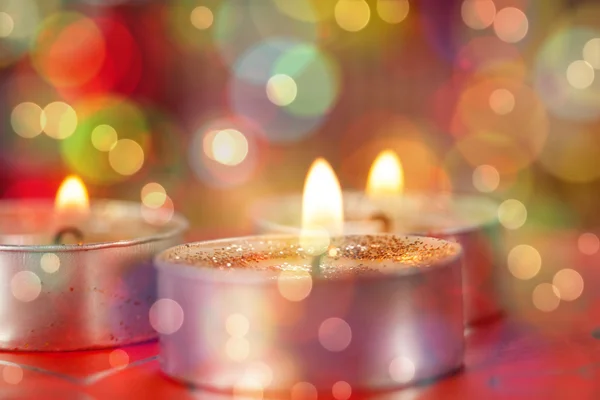 Close-up of candles burning — Stock Photo, Image