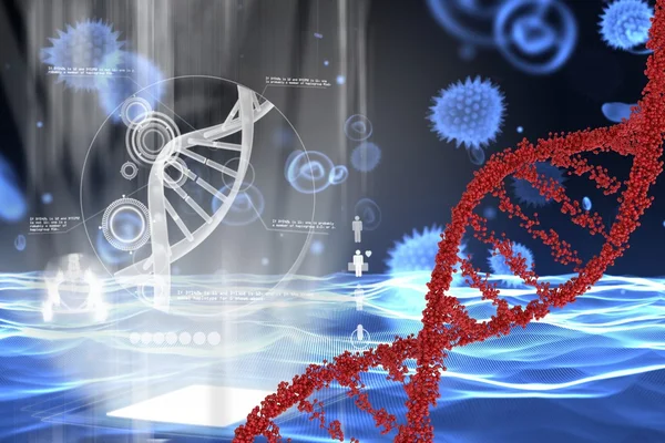 Dna und virus grafik design — Stockfoto