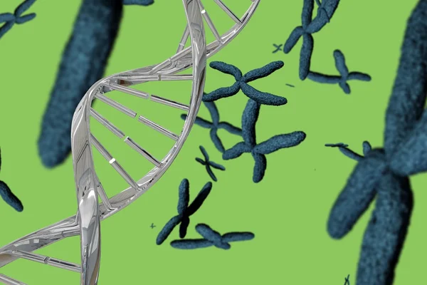 Desenho gráfico de prata DNA — Fotografia de Stock