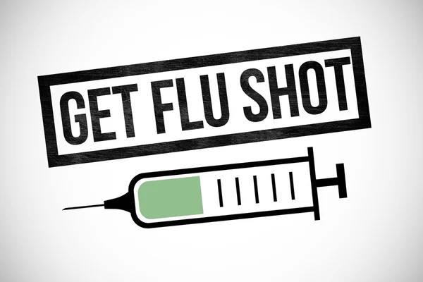 Złożony obraz walki grypa — Zdjęcie stockowe