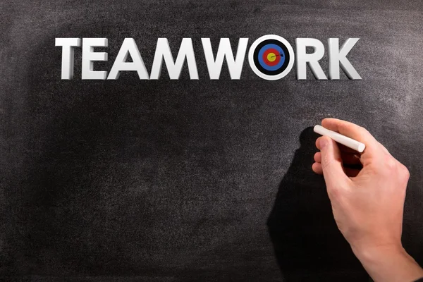 Hand writing teamwork — Stock Photo, Image