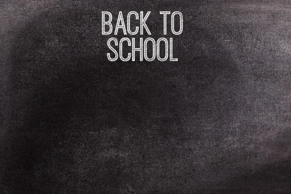 Back to school text on chalkboard — Stock Photo, Image