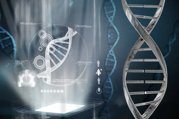 Diseño gráfico de ADN y virus — Foto de Stock