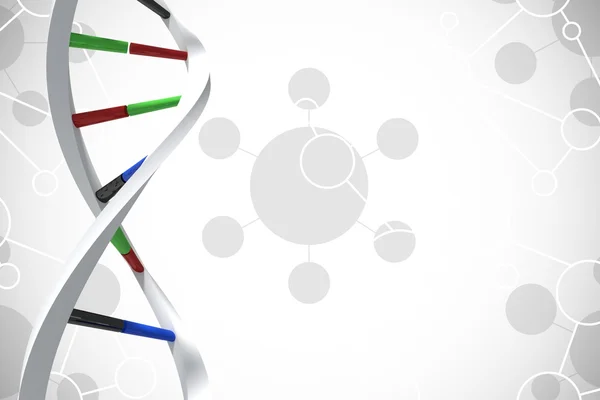 Diseño gráfico ADN plateado — Foto de Stock