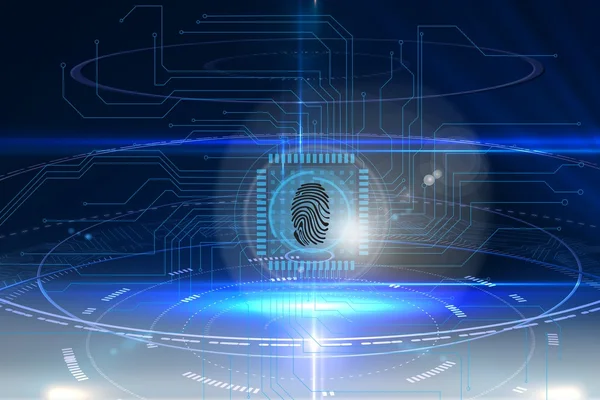 Fingerprint identification grafik — Stockfoto