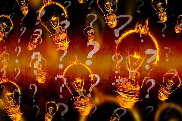 Burning light bulb graphics — Stock Photo, Image