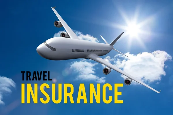 Airplane travel insurance grafik — Stockfoto