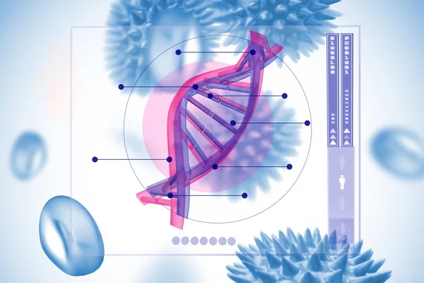 DNA ve virüs grafik tasarım — Stok fotoğraf