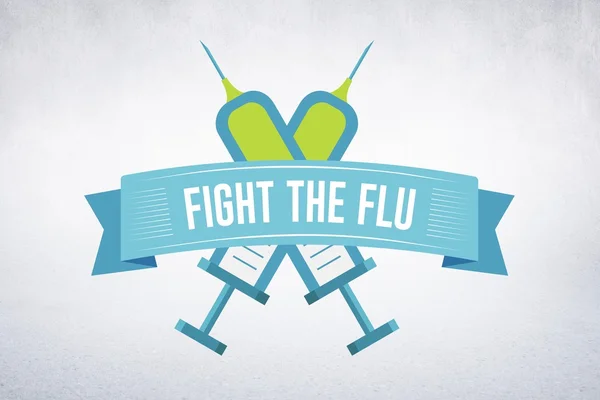 Imagen compuesta de la lucha contra la gripe — Foto de Stock
