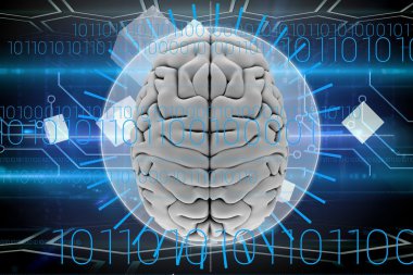 Image of brain with graphics clipart