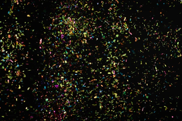 Multiple Multi Coloured Pink Yellow Blue Green Confetti Flying Floating — Stock Photo, Image