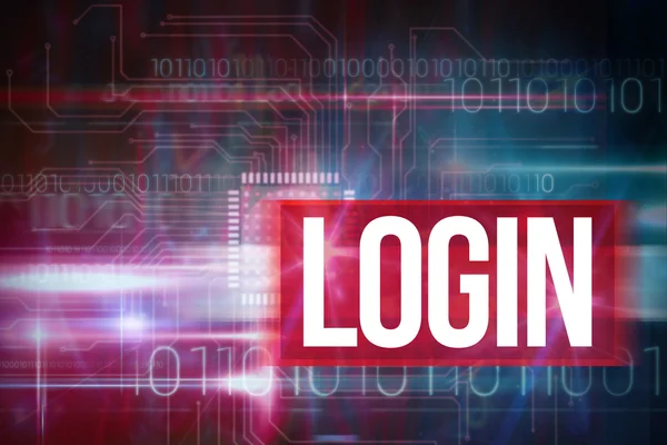 Login contro design tecnologia blu — Foto Stock