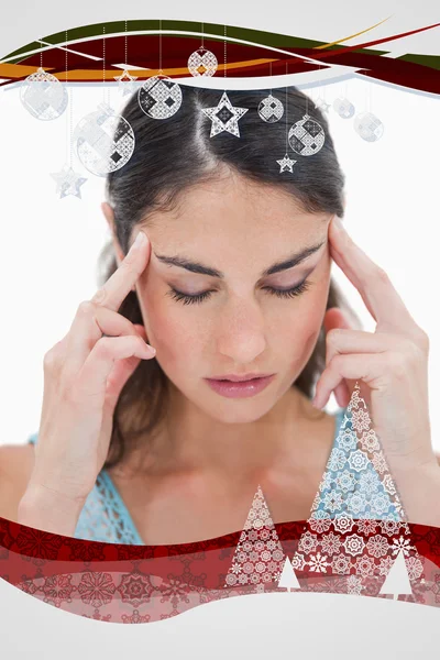 Young woman having a headache — Stock Photo, Image