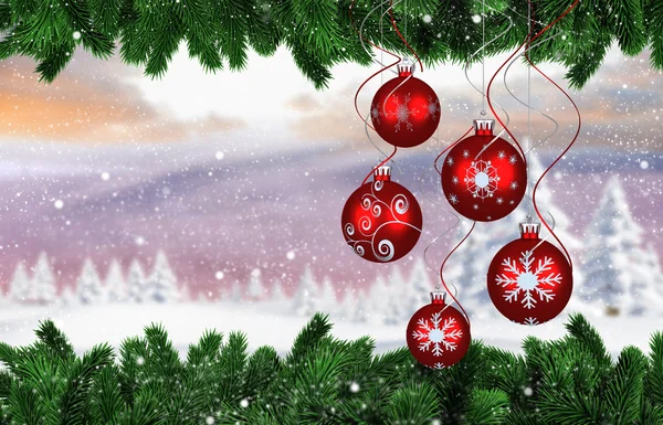 Digital hanging christmas bauble decoration — Stock Photo, Image