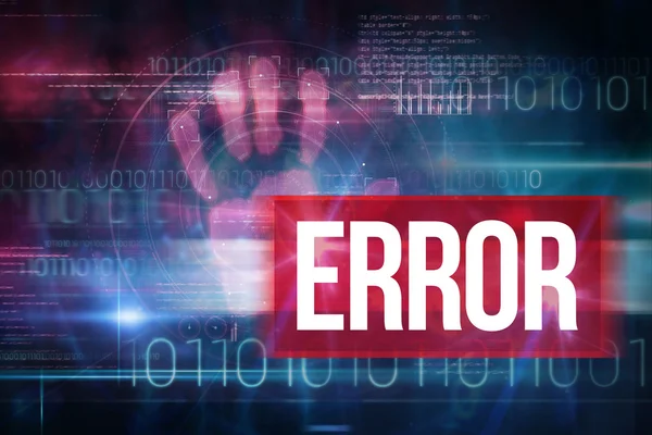 Error against blue technology design — Stock Photo, Image