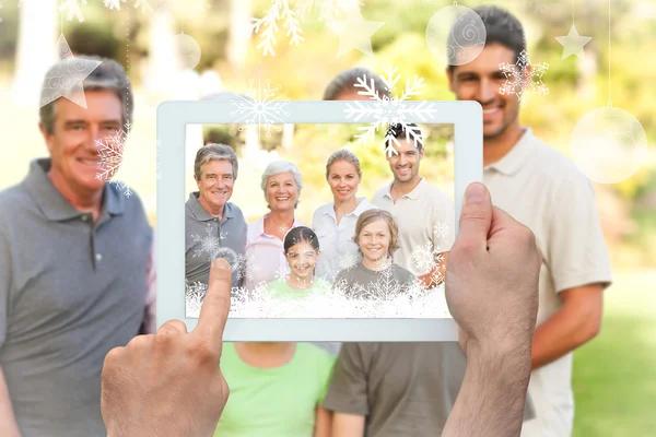 Familj i parken — Stockfoto