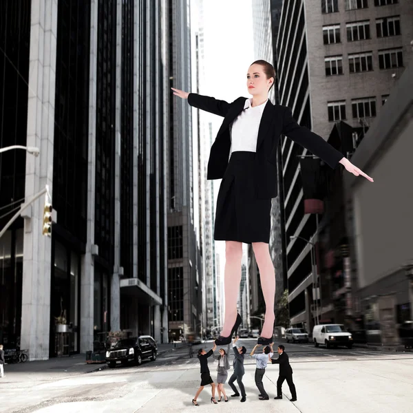 Equipe de negócios chefe de apoio — Fotografia de Stock