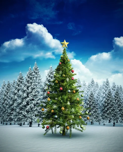 Imagem composta de árvore de natal — Fotografia de Stock