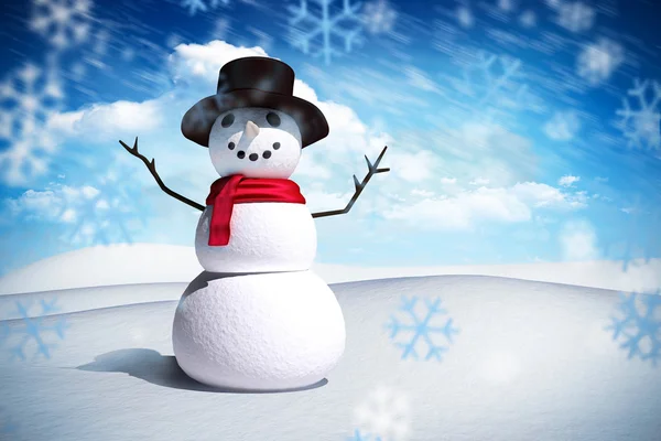 Composite image of snow man — Stock Photo, Image