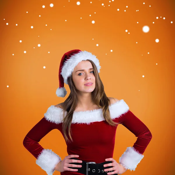 Sexy Santa ragazza sorridente — Foto Stock