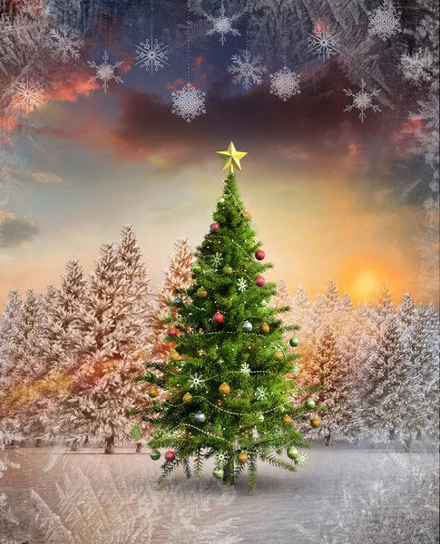 Immagine composita dell'albero di Natale — Foto Stock