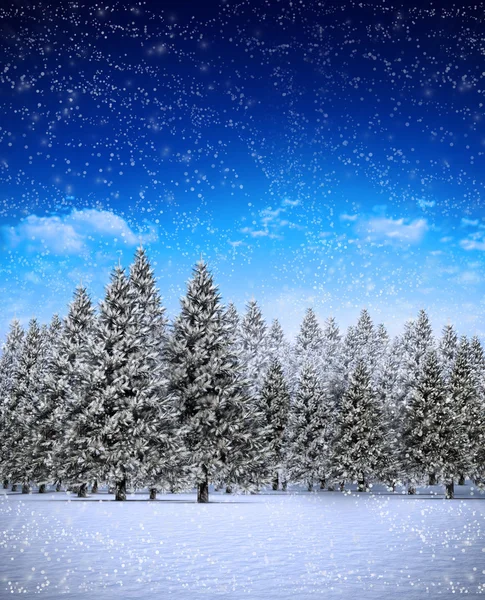 Zusammengesetztes Bild von fallendem Schnee — Stockfoto