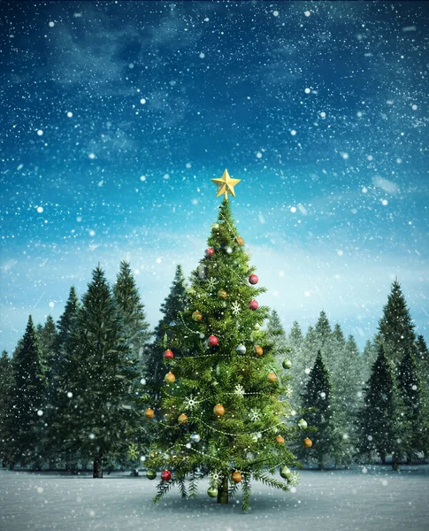 Immagine composita dell'albero di Natale — Foto Stock