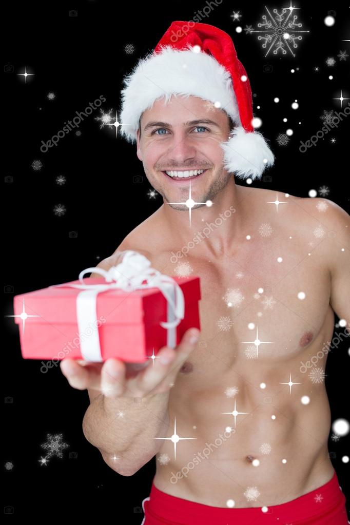 Musculoso guapo santa claus de stock, imágenes guapo sexy santa claus sin royalties | Depositphotos