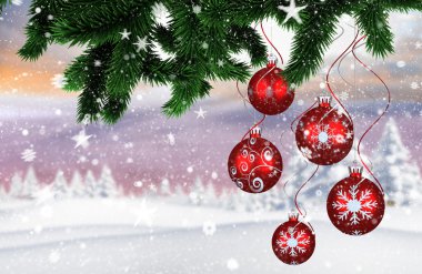 Composite image of christmas decorations clipart