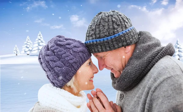 Mature winter couple — Stock Photo, Image