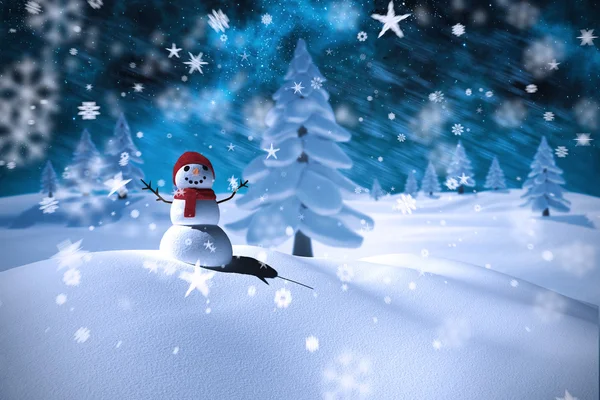 Composite image of snow man — Stock Photo, Image