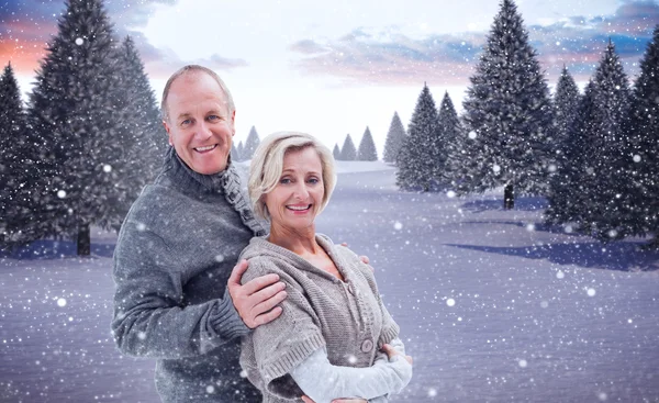 Mature winter couple — Stock Photo, Image