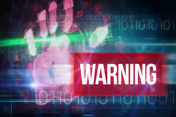 Warning against blue technology design — Stock Photo, Image