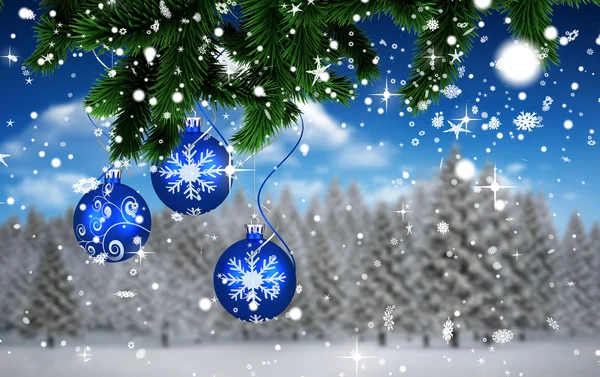 Composite image of christmas decorations — Stock Photo, Image