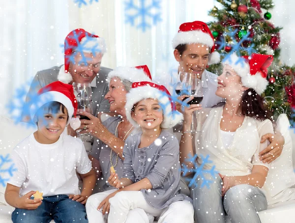 Родині святкування Різдва — стокове фото