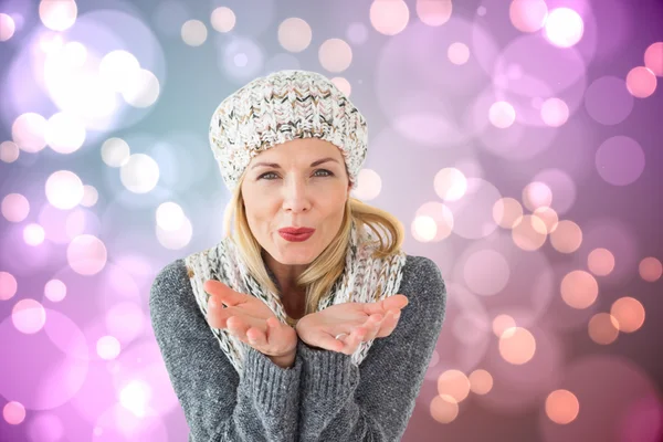 Happy winter blonde — Stock Photo, Image