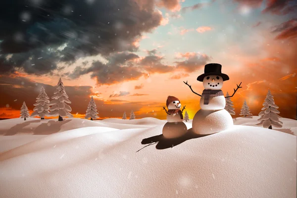 Composite image of snow family — Stock Photo, Image