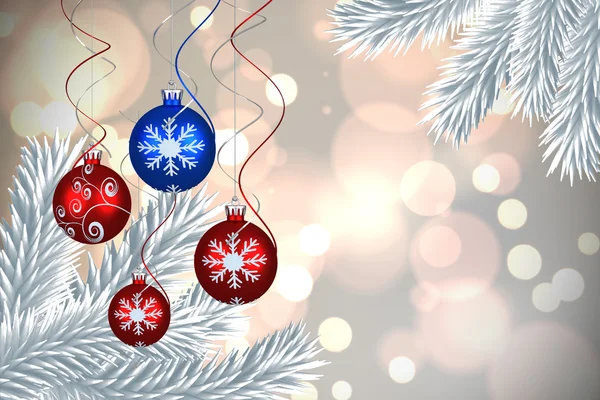 Imagen compuesta de decoración de adornos navideños colgantes digitales — Foto de Stock