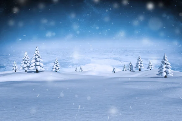 Composite image of snowy landscape — Stock Photo, Image