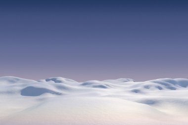 Digitally generated snowy land scape clipart