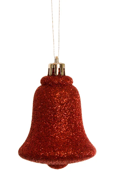 Rode christmas bell decoratie opknoping — Stockfoto